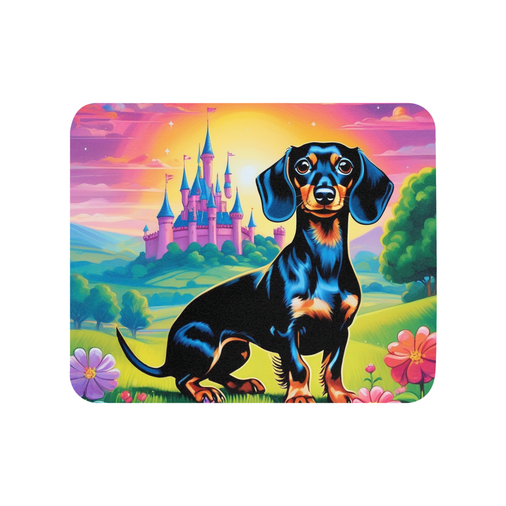 PugMug Custom Black Dachshund Mouse Pad