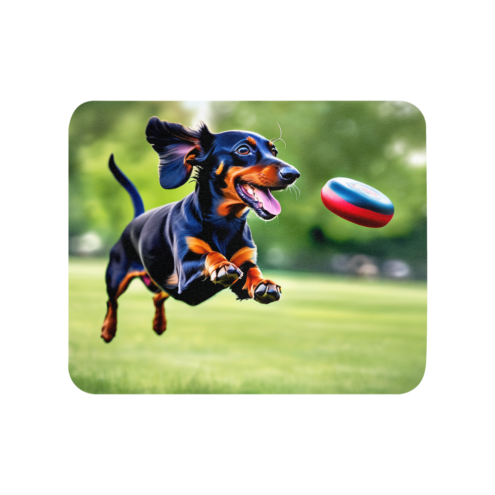 PugMug Custom Black Dachshund Mouse Pad