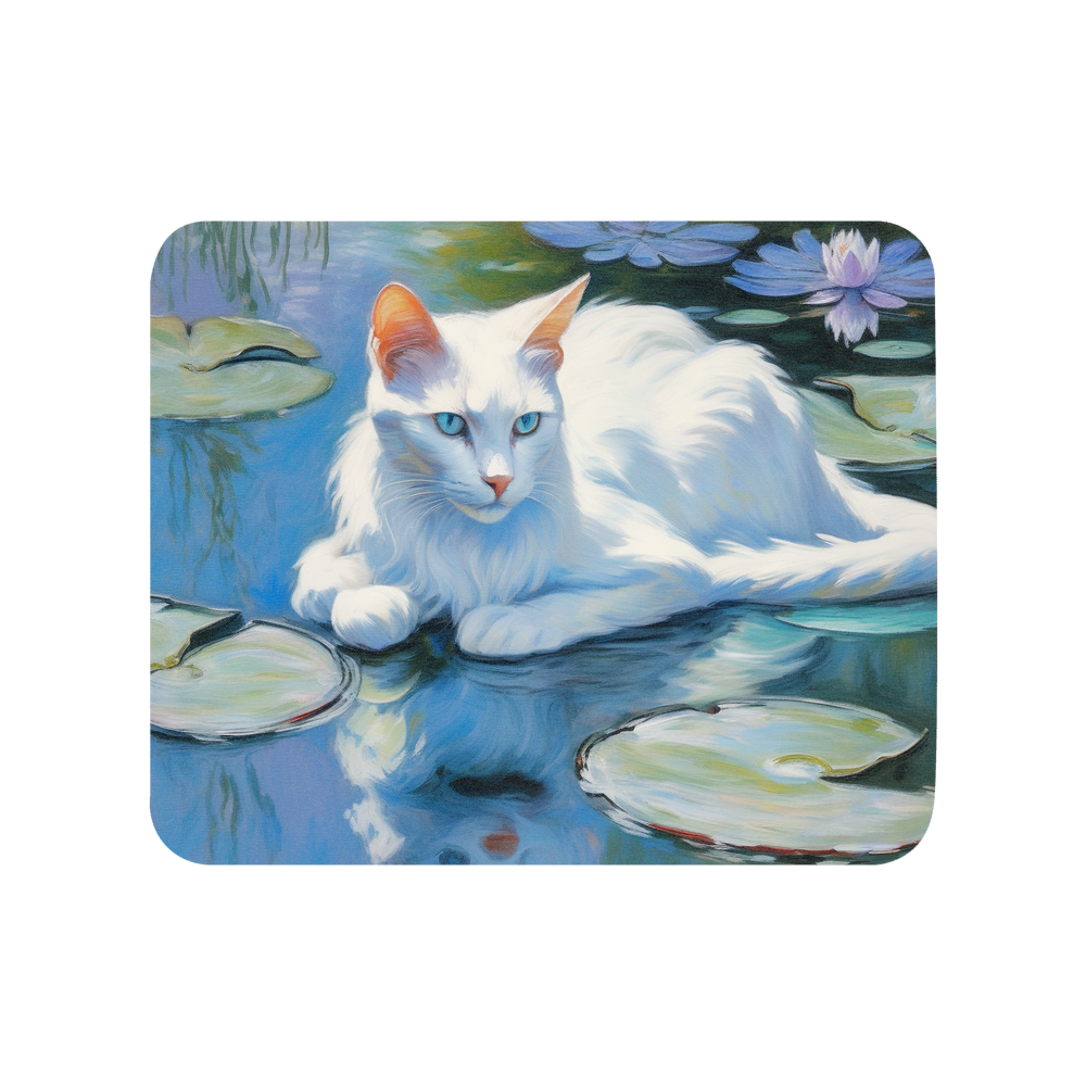 PugMug Custom White Companion Cat Mouse Pad