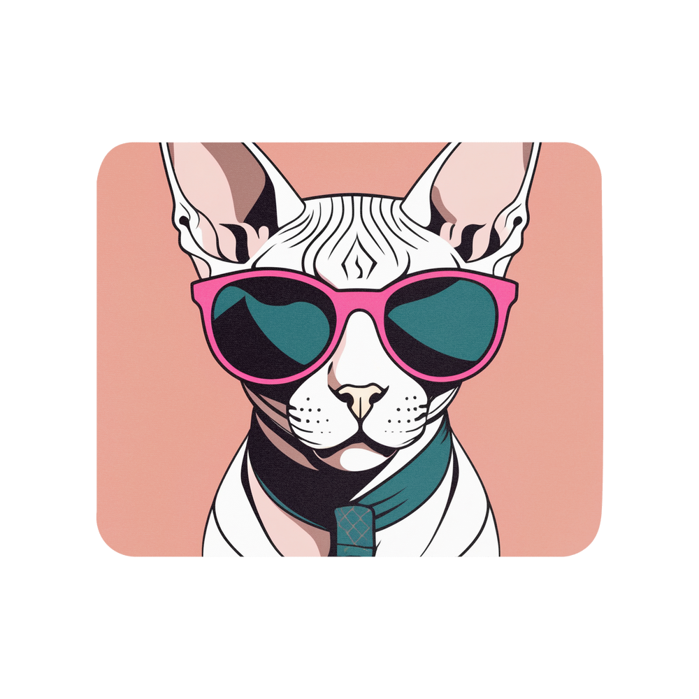 PugMug Custom White Sphynx Cat Mouse Pad