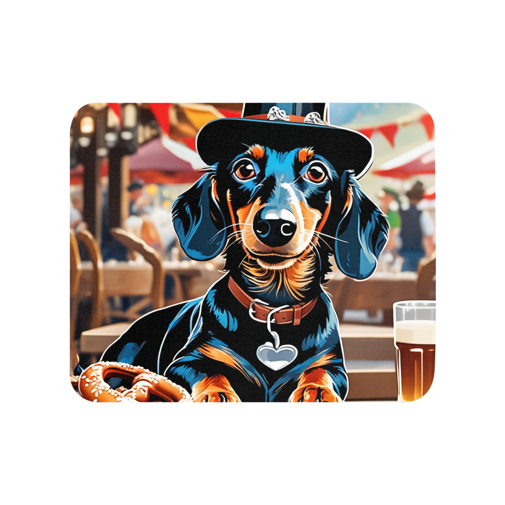 PugMug Custom Black Dachshund Mouse Pad