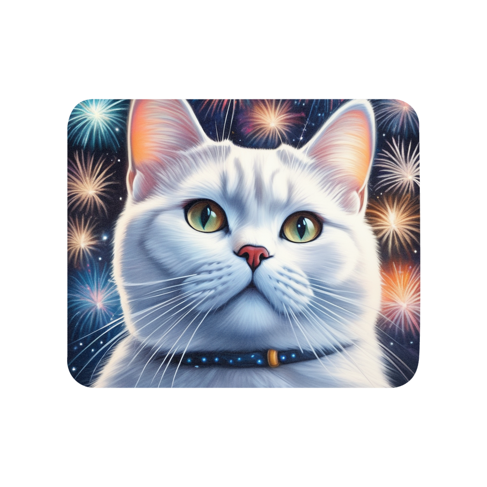 PugMug Custom White British Shorthair Cat Mouse Pad