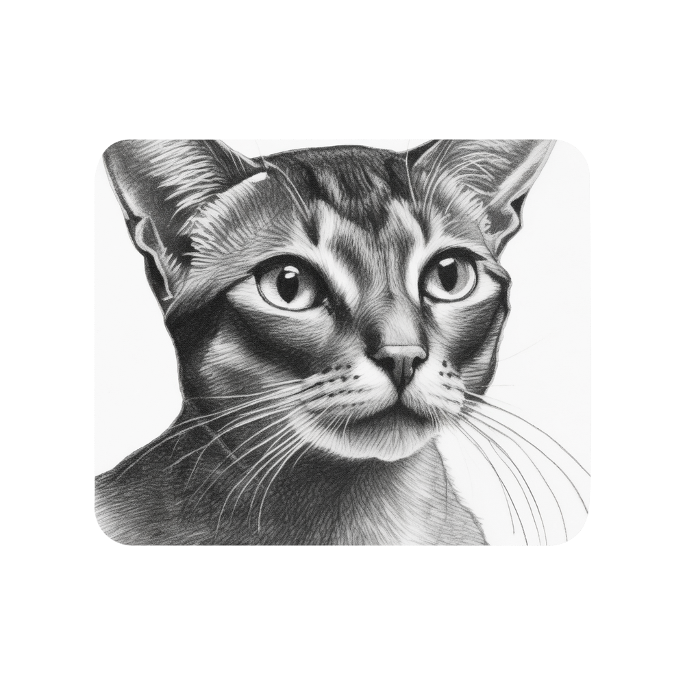 PugMug Custom Tabby Abyssinian Cat Mouse Pad