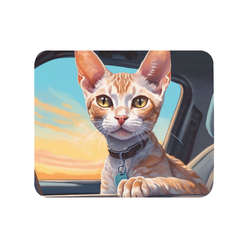 PugMug Custom Tabby Devon Rex Cat Mouse Pad