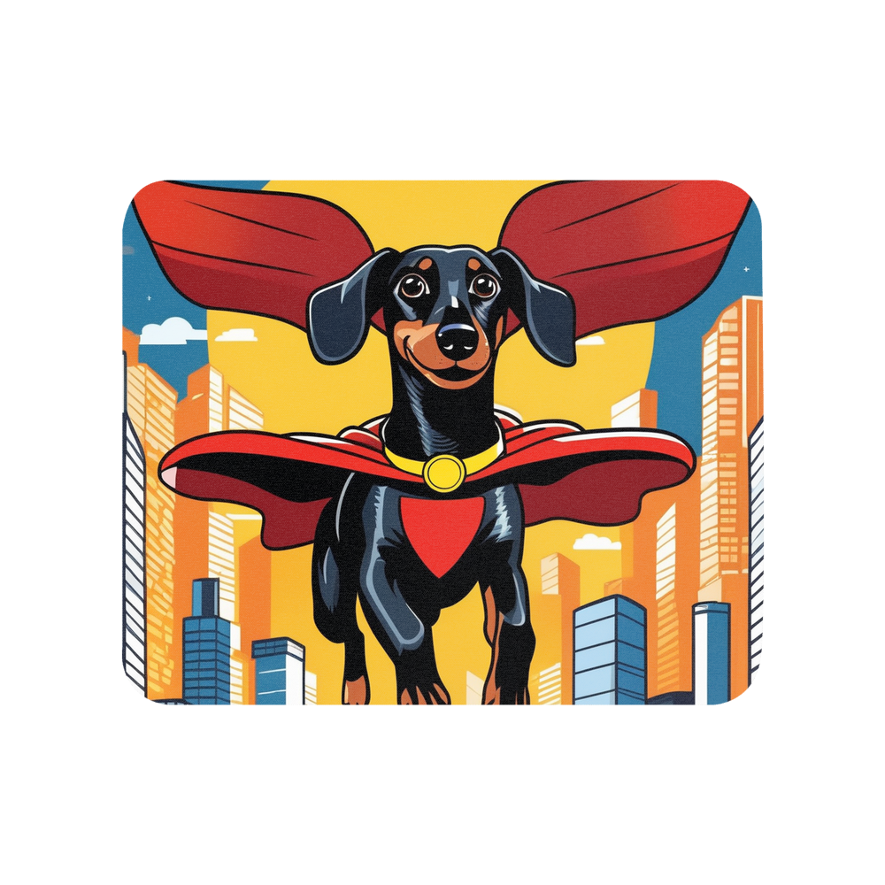 PugMug Custom Black Dachshund Mouse Pad