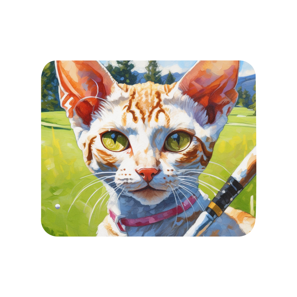 PugMug Custom Tabby Devon Rex Cat Mouse Pad