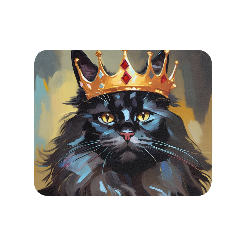 PugMug Custom Black Maine Coon Cat Mouse Pad