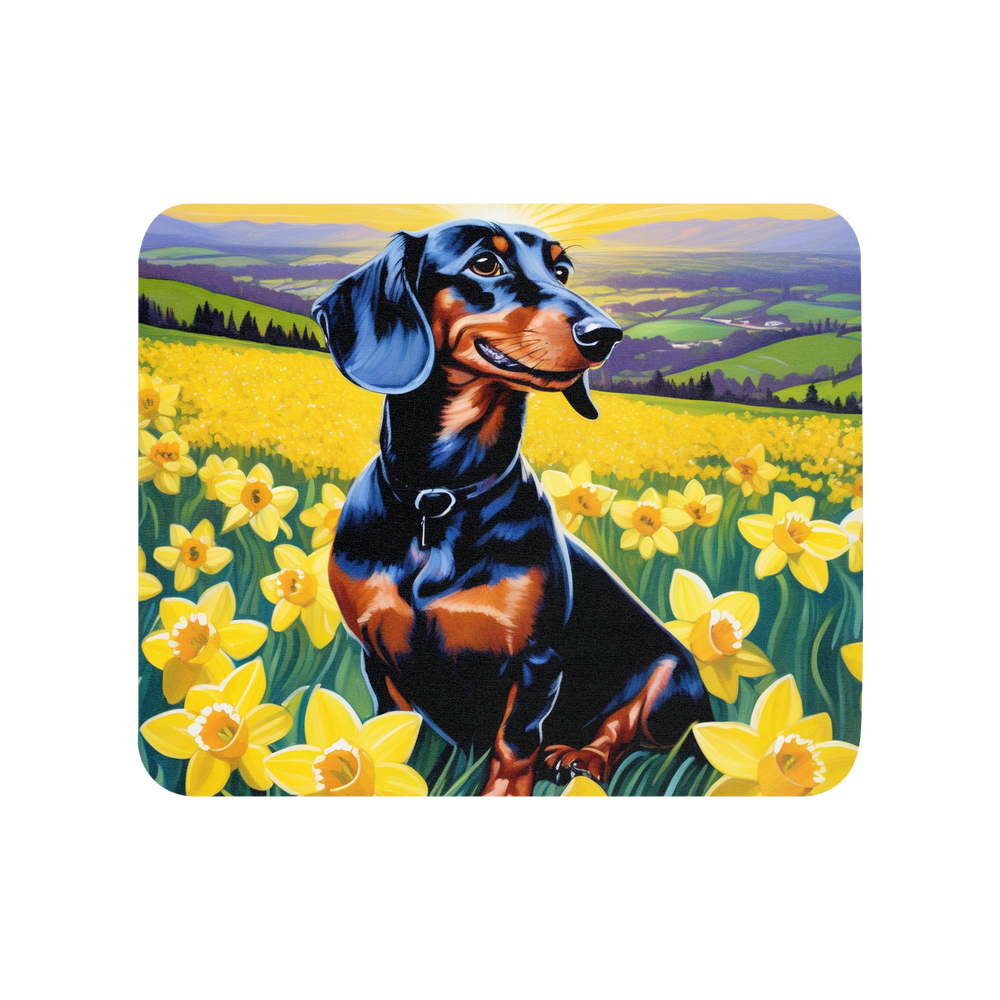 PugMug Custom Black Dachshund Mouse Pad