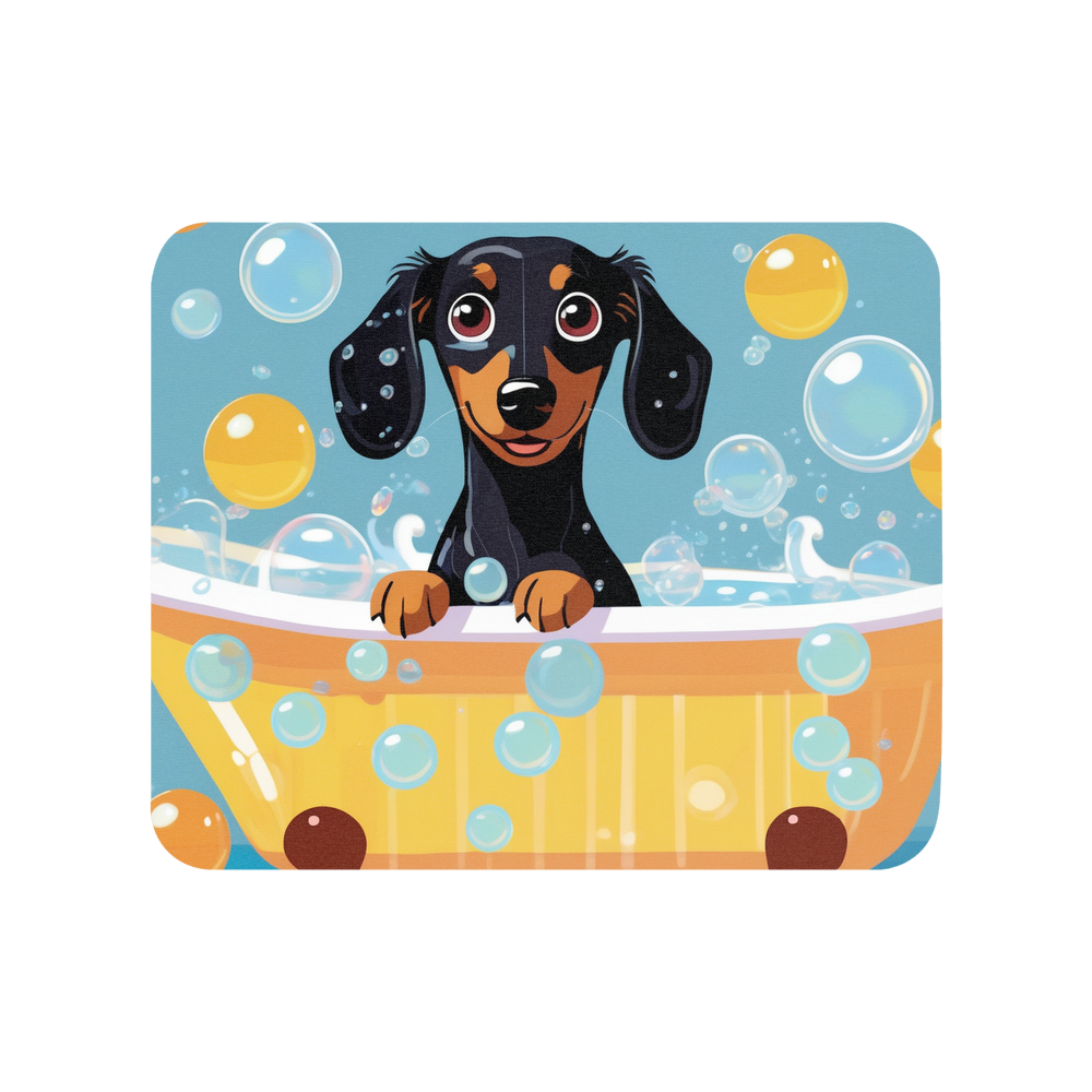 PugMug Custom Black Dachshund Mouse Pad
