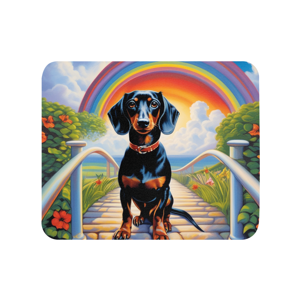 PugMug Custom Black Dachshund Mouse Pad