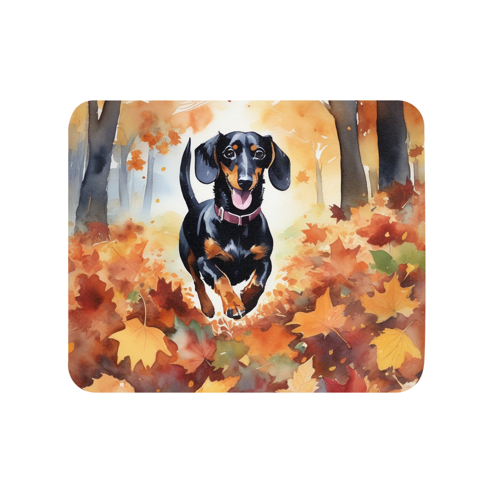 PugMug Custom Black Dachshund Mouse Pad