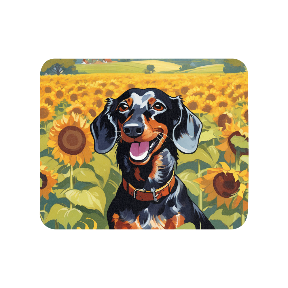 PugMug Custom Black Dachshund Mouse Pad