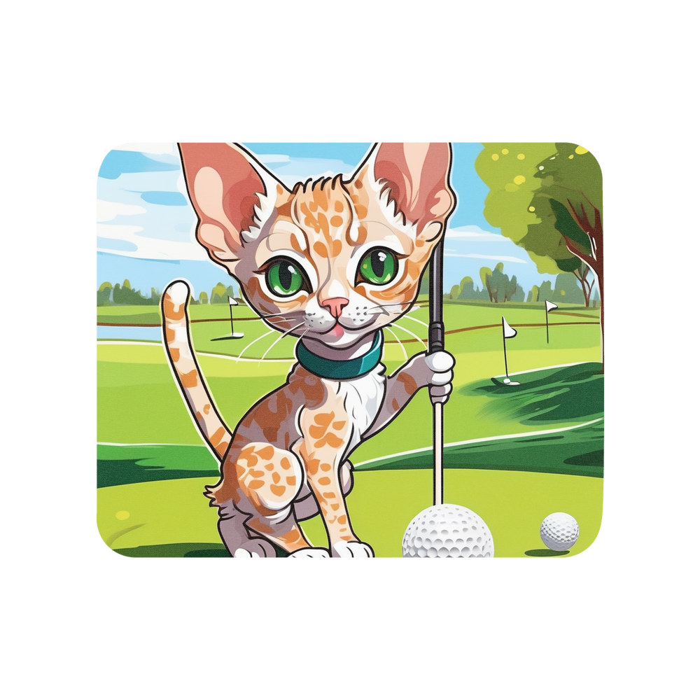 PugMug Custom Tabby Devon Rex Cat Mouse Pad