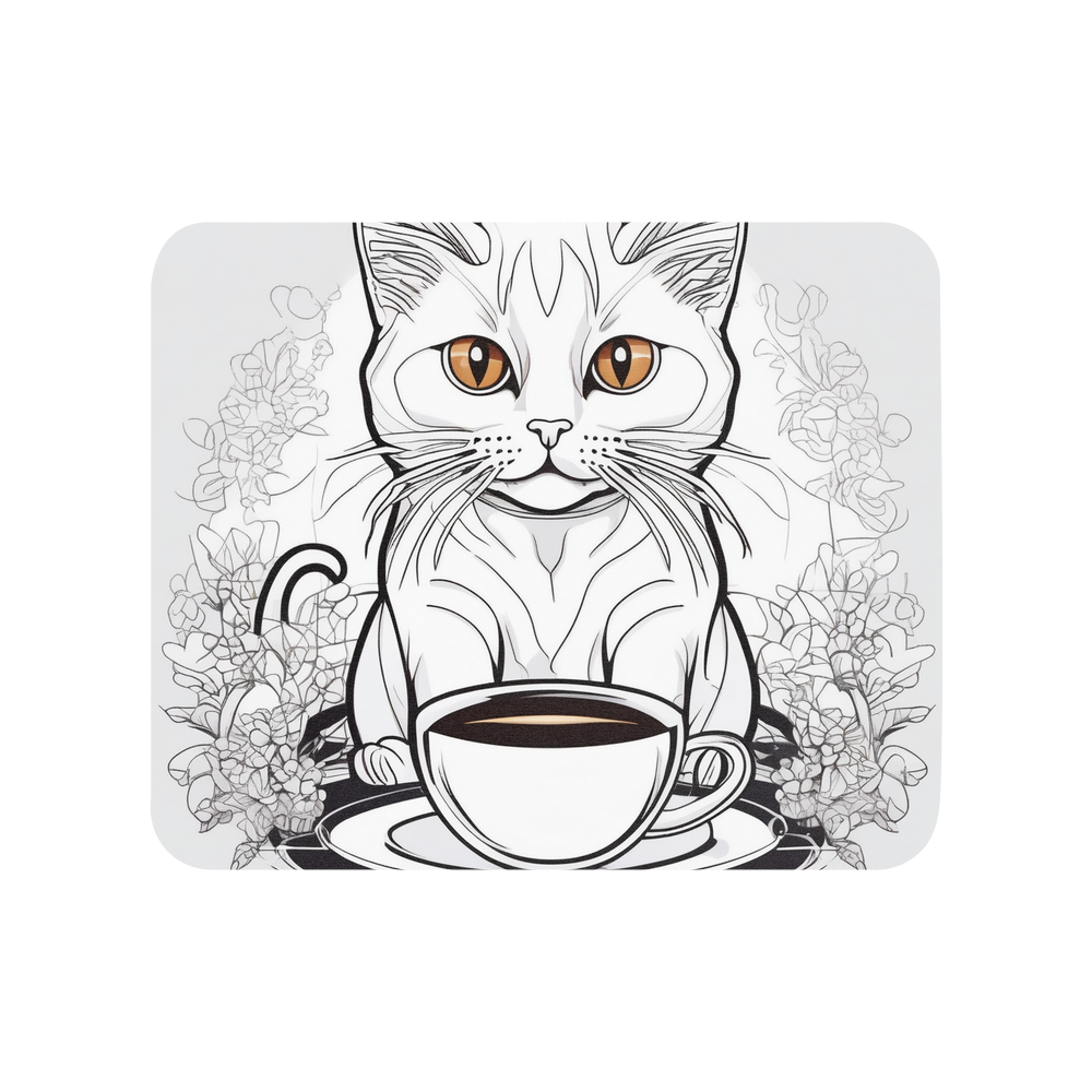 PugMug Custom White Companion Cat Mouse Pad