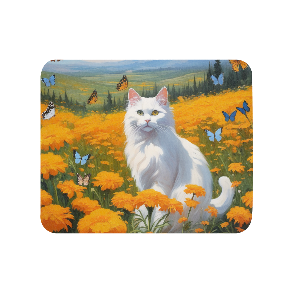 PugMug Custom White Companion Cat Mouse Pad