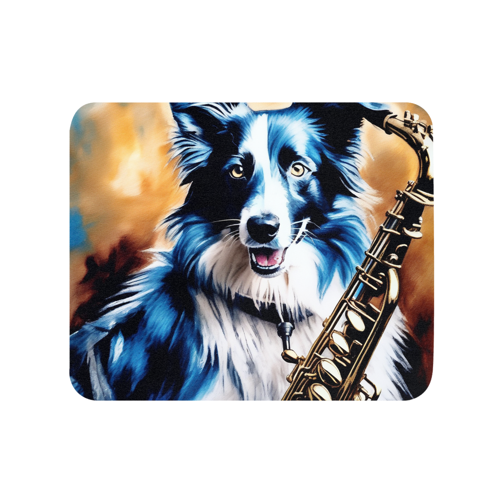 PugMug Custom Blue Merle Border Collie Mouse Pad