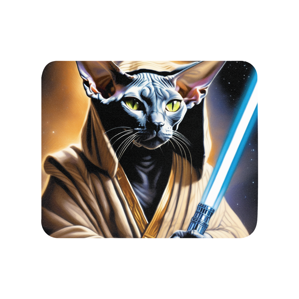 PugMug Custom Black Sphynx Cat Mouse Pad