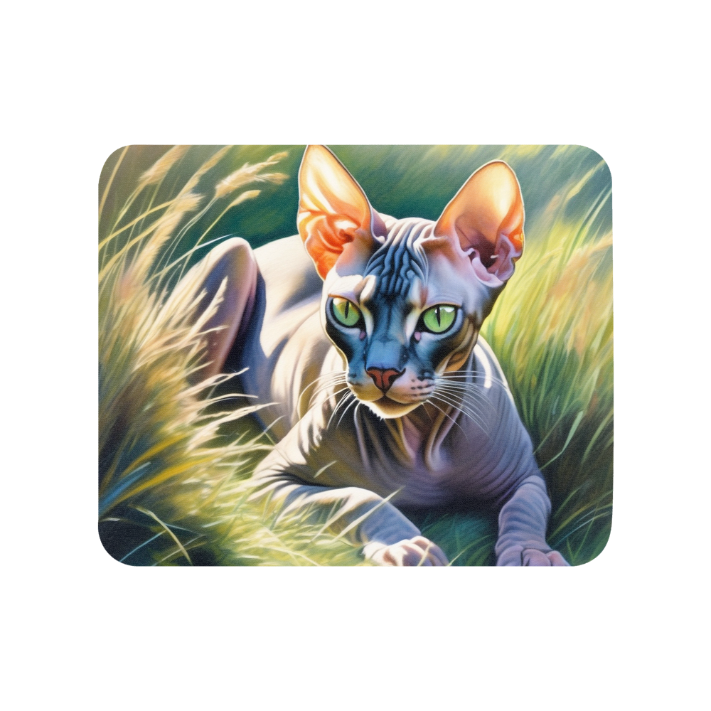 PugMug Custom Tabby Sphynx Cat Mouse Pad