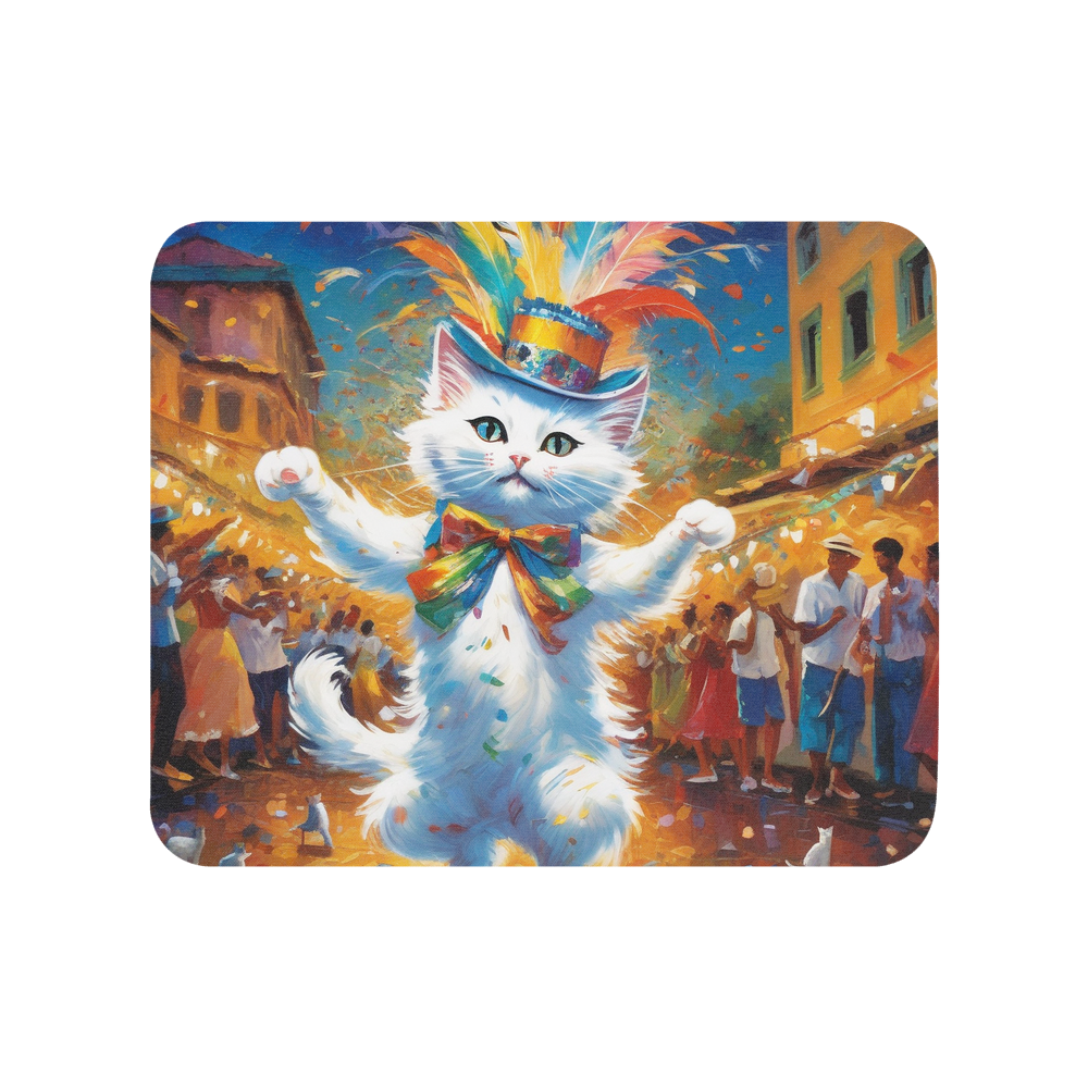 PugMug Custom White Companion Cat Mouse Pad