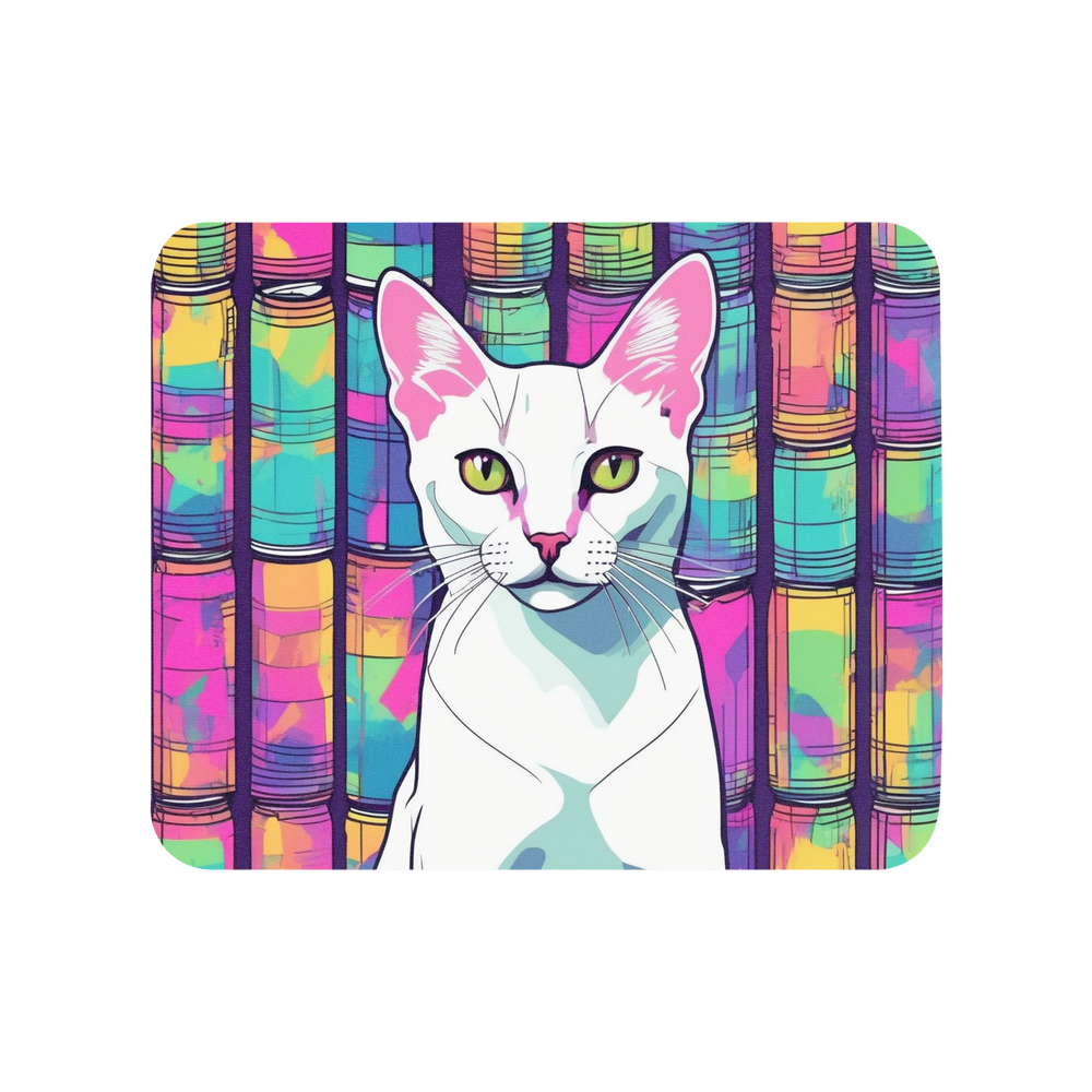 PugMug Custom White Abyssinian Cat Mouse Pad