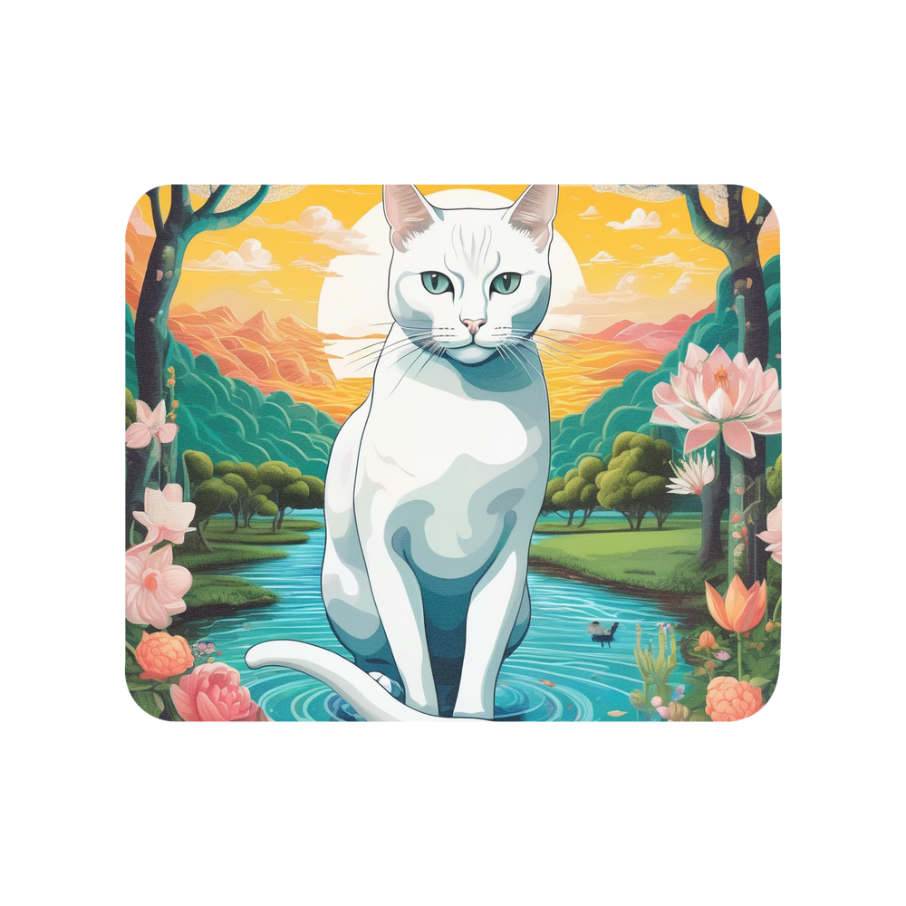 PugMug Custom White Companion Cat Mouse Pad