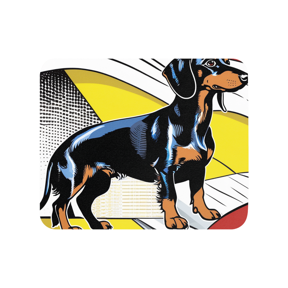 PugMug Custom Black Dachshund Mouse Pad