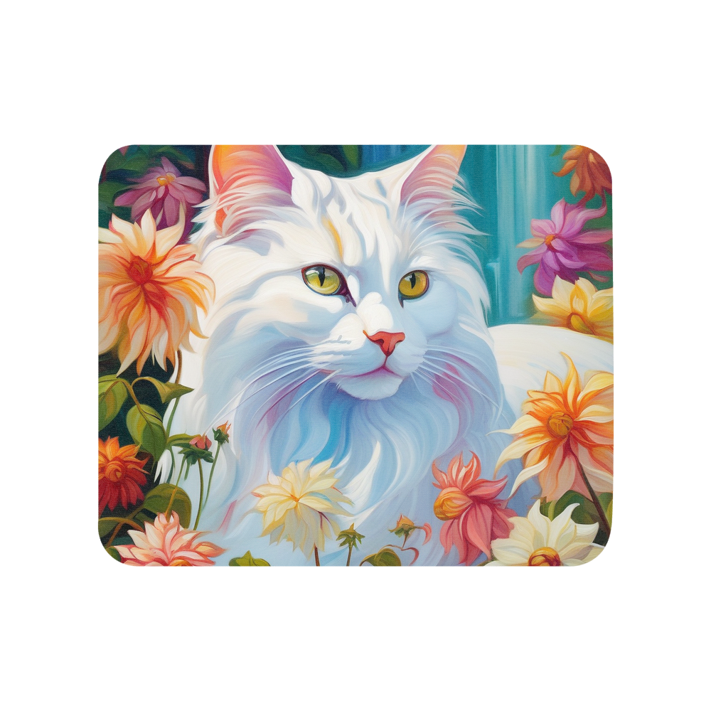PugMug Custom White Companion Cat Mouse Pad