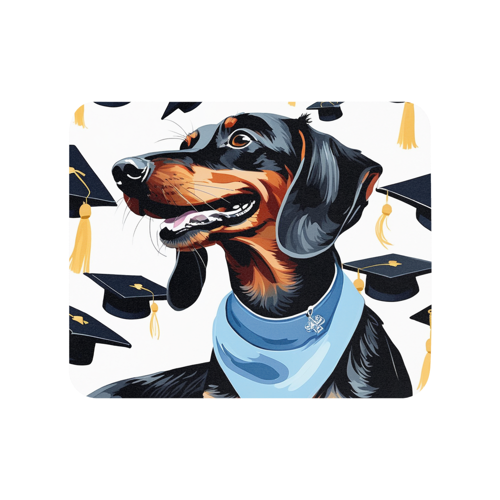 PugMug Custom Black Dachshund Mouse Pad