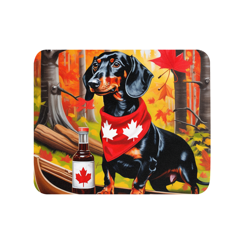 PugMug Custom Black Dachshund Mouse Pad