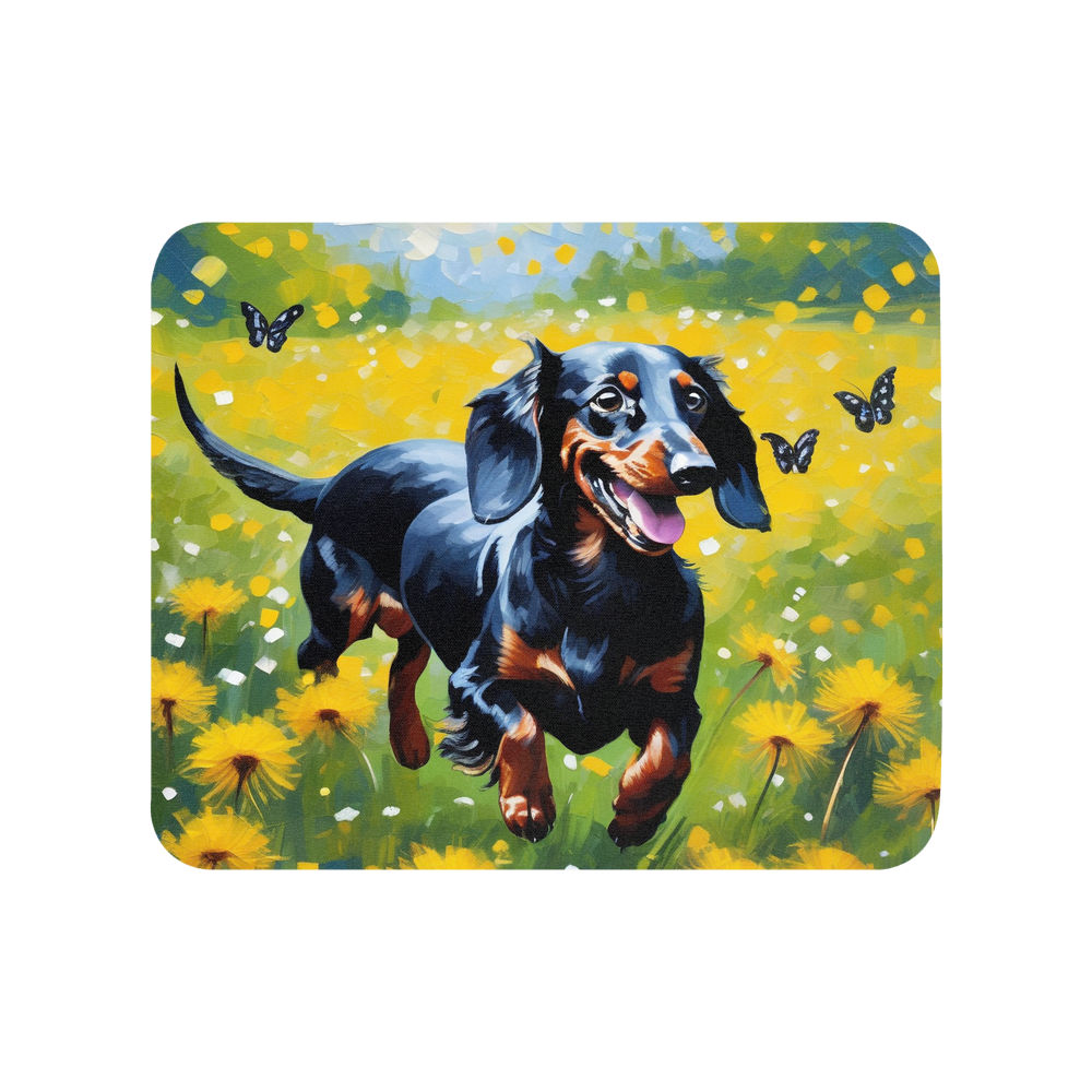 PugMug Custom Black Dachshund Mouse Pad