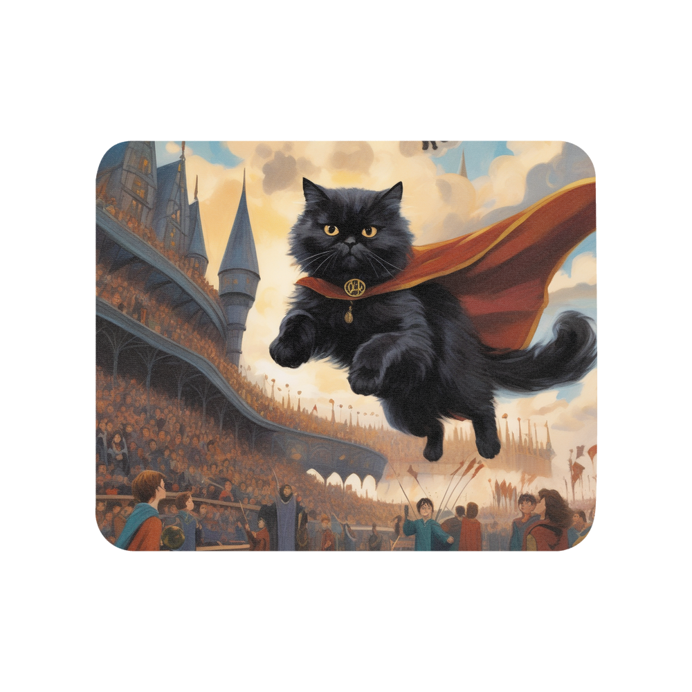 PugMug Custom Black Persian Cat Mouse Pad