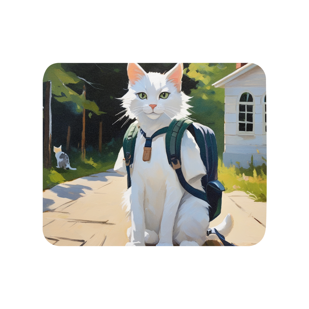 PugMug Custom White Companion Cat Mouse Pad