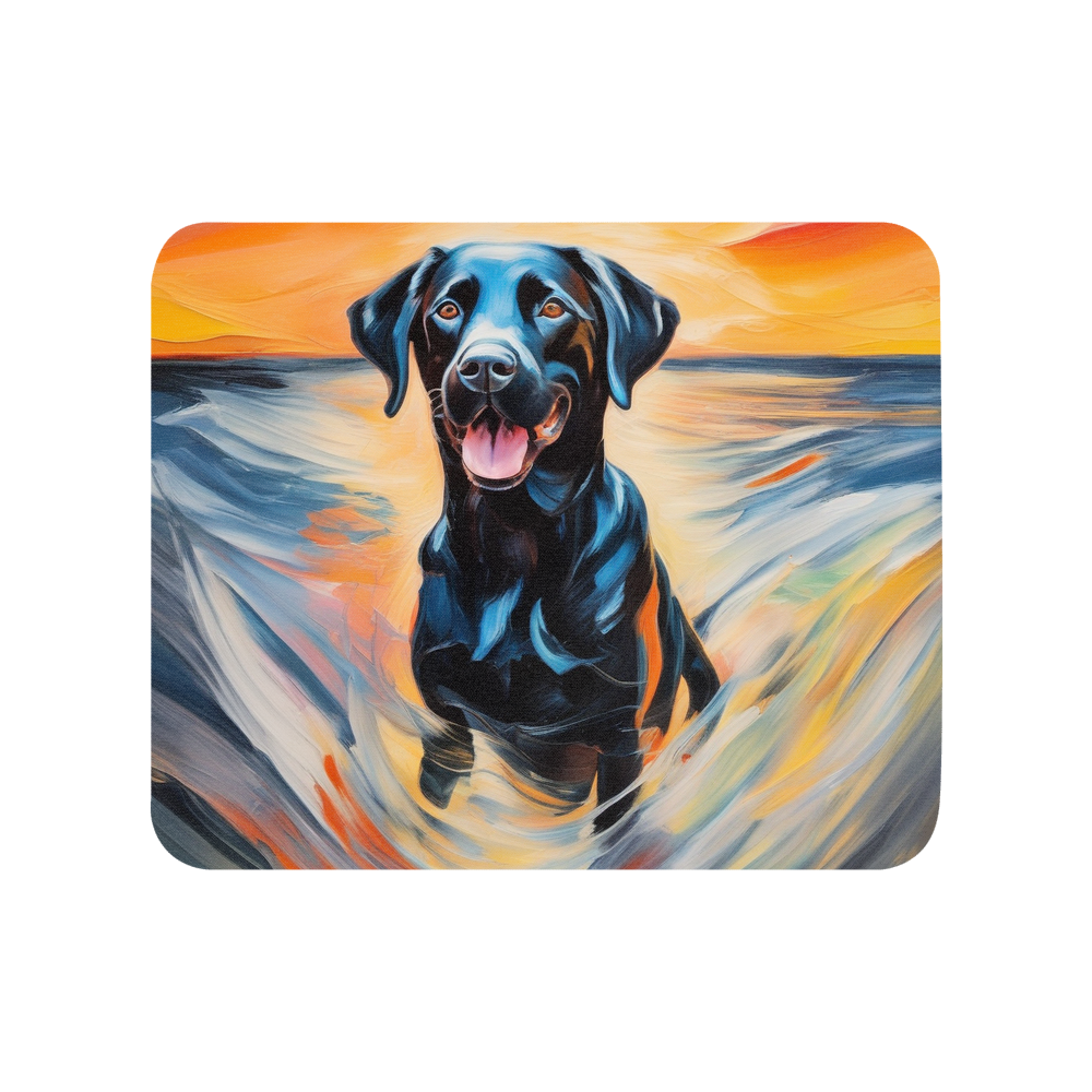 PugMug Custom Black Labrador Retriever Mouse Pad