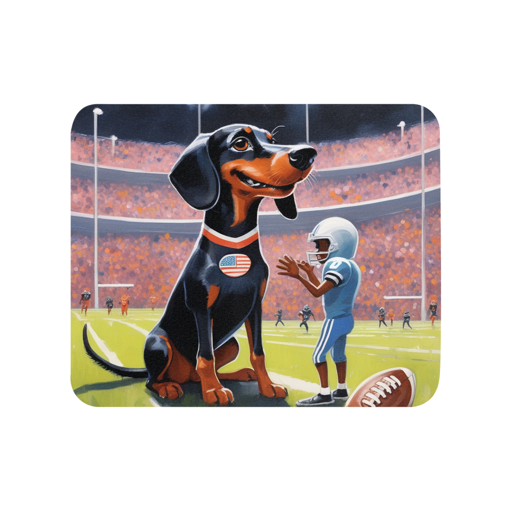 PugMug Custom Black Dachshund Mouse Pad