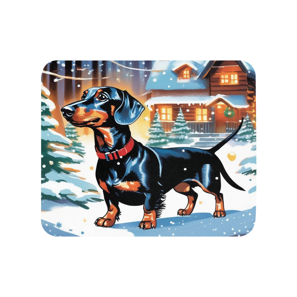 PugMug Custom Black Dachshund Mouse Pad