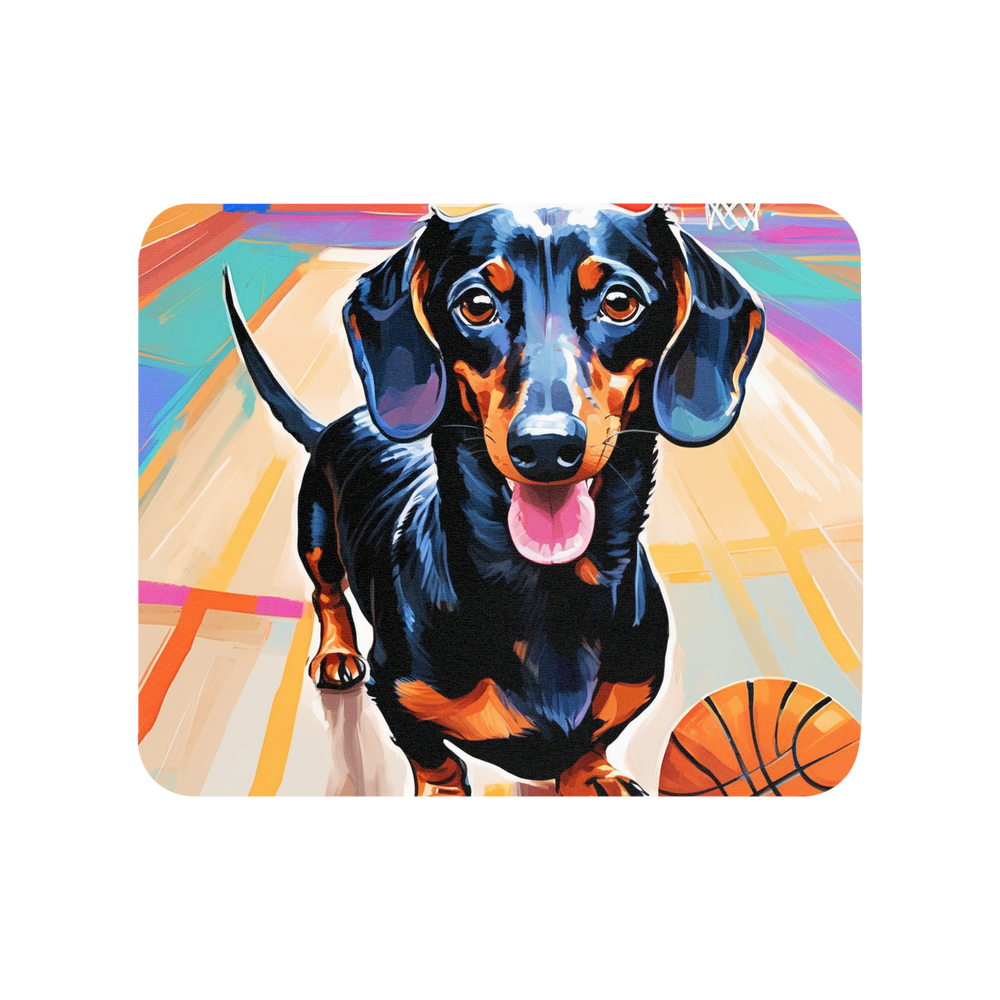 PugMug Custom Black Dachshund Mouse Pad