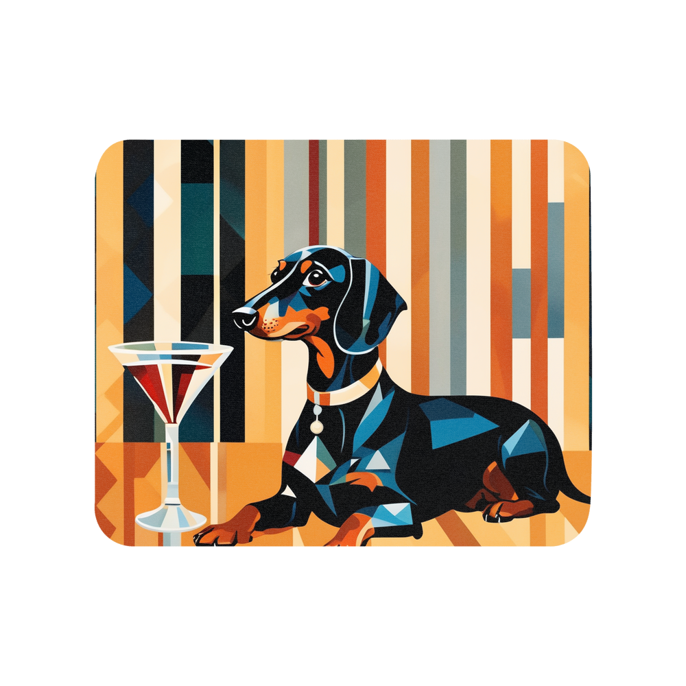 PugMug Custom Black Dachshund Mouse Pad