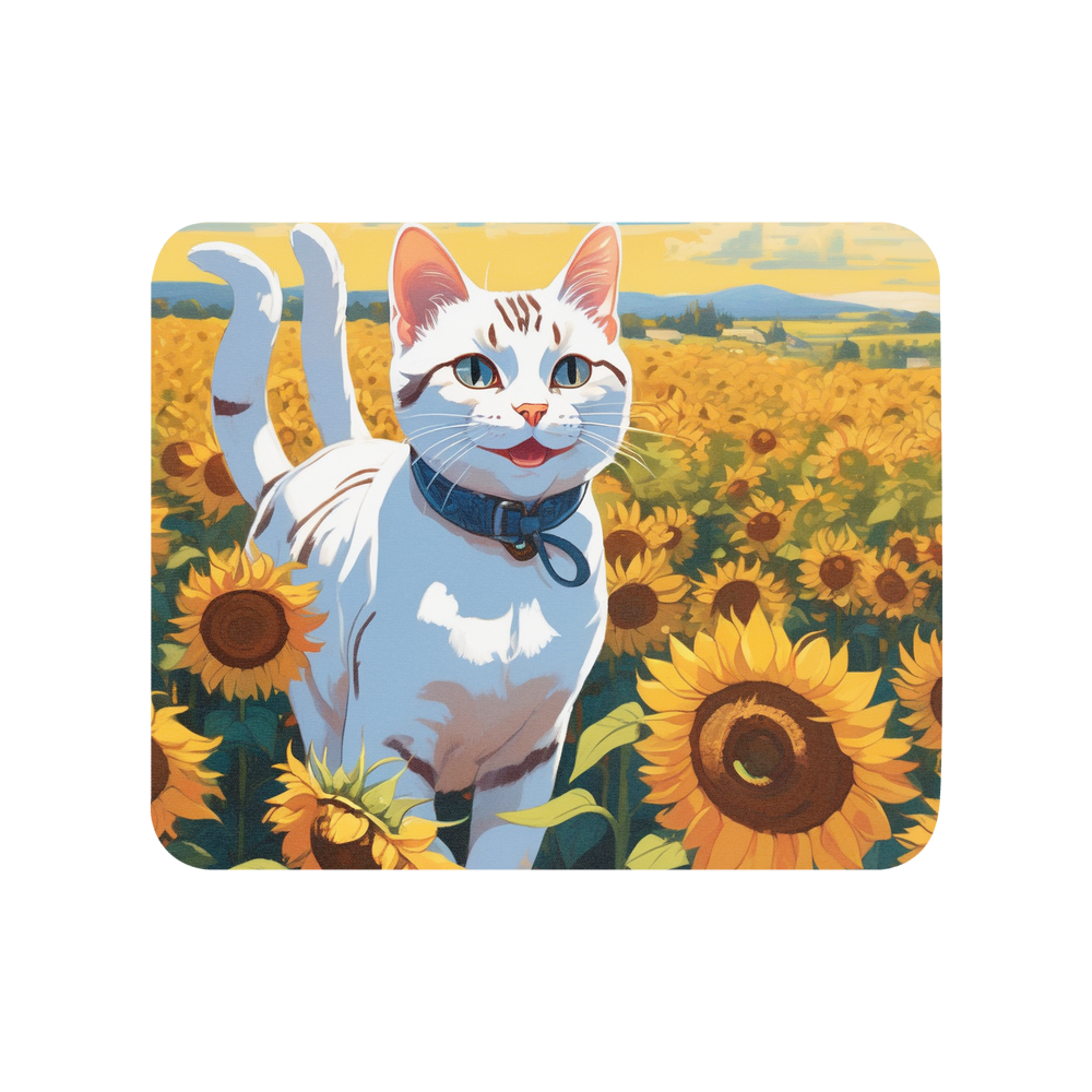 PugMug Custom White American Shorthair Cat Mouse Pad
