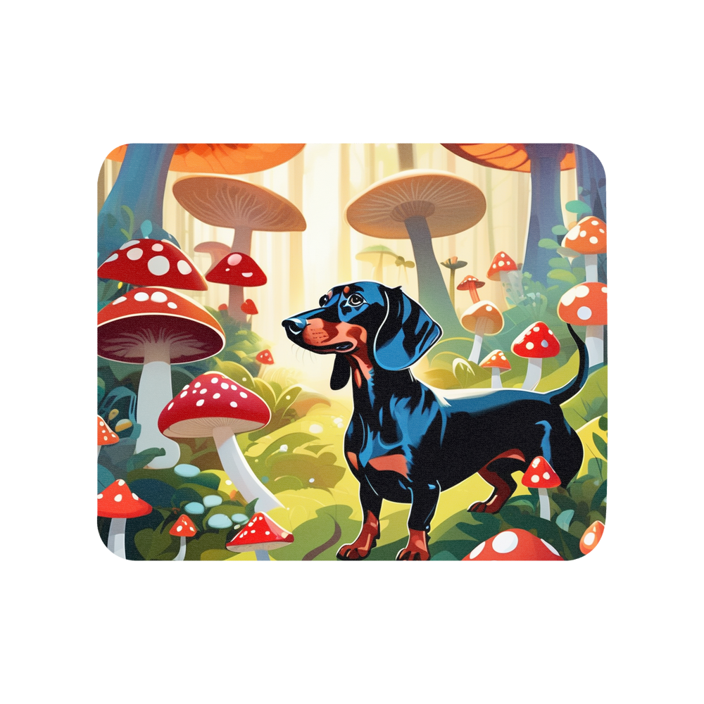 PugMug Custom Black Dachshund Mouse Pad