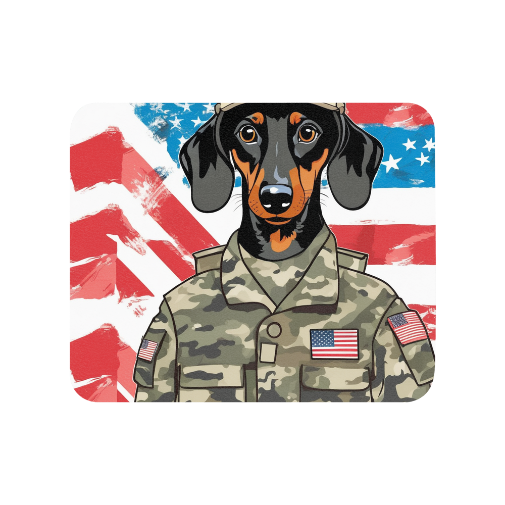 PugMug Custom Black Dachshund Mouse Pad