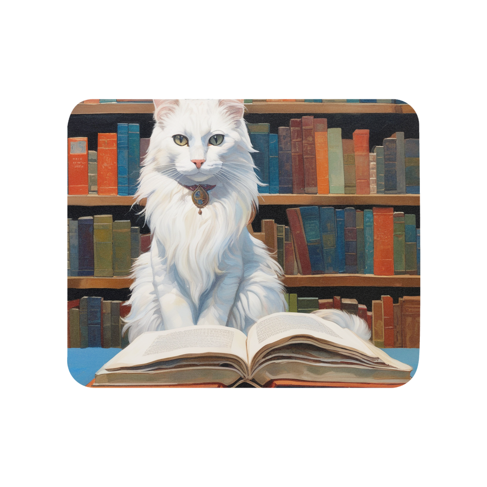 PugMug Custom White Companion Cat Mouse Pad