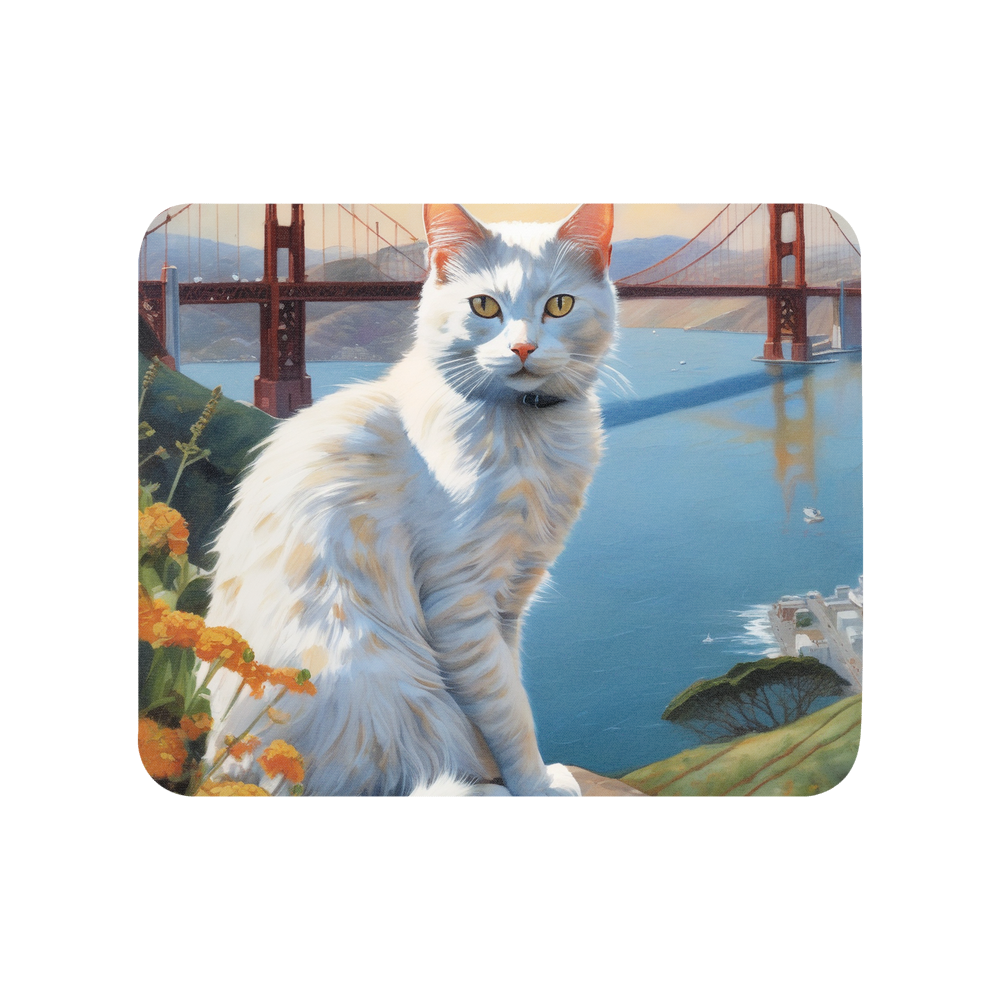PugMug Custom White Companion Cat Mouse Pad