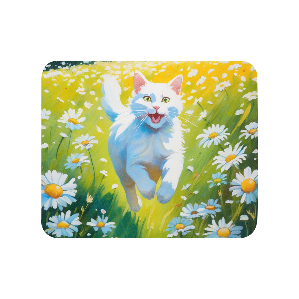 PugMug Custom White Companion Cat Mouse Pad