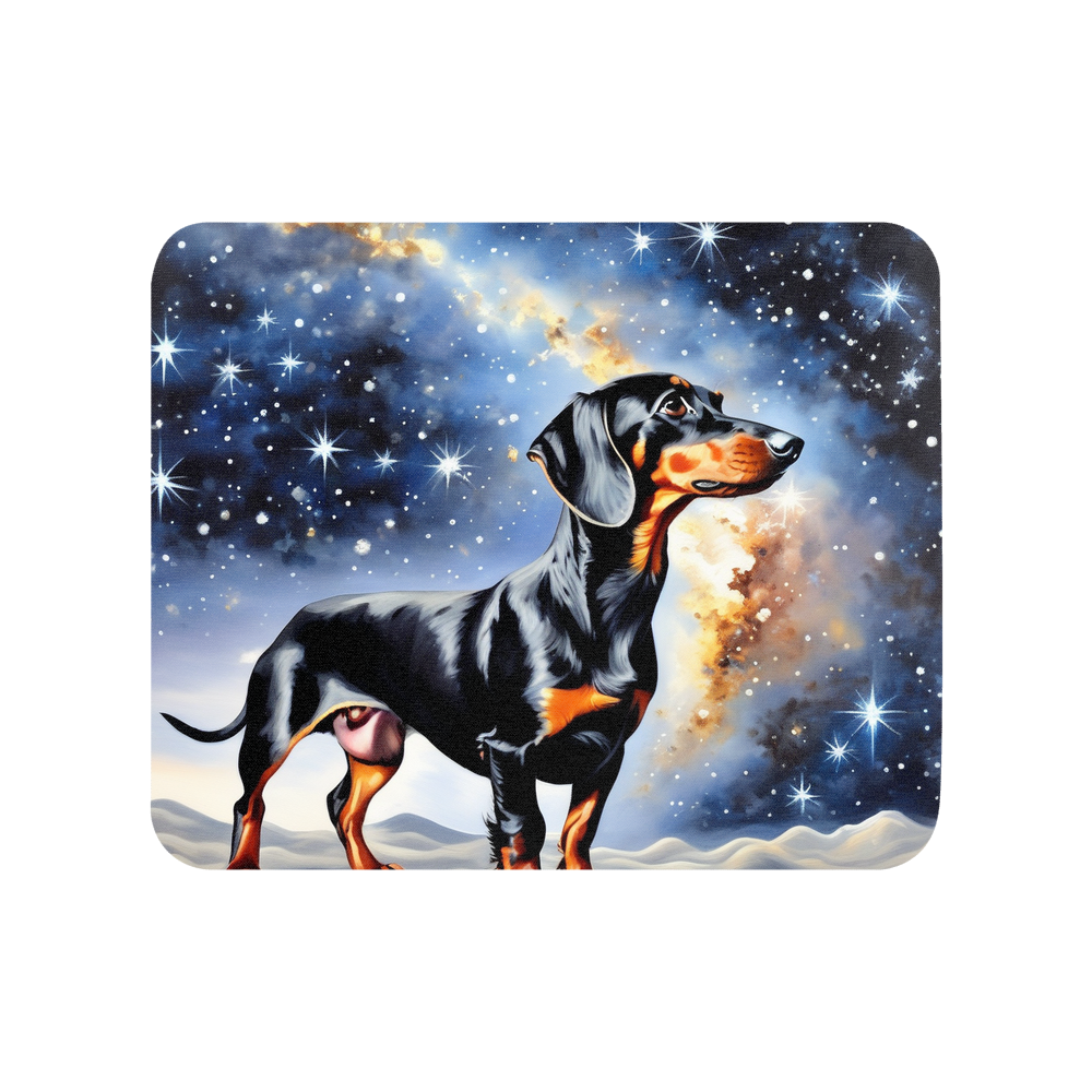 PugMug Custom Black Dachshund Mouse Pad