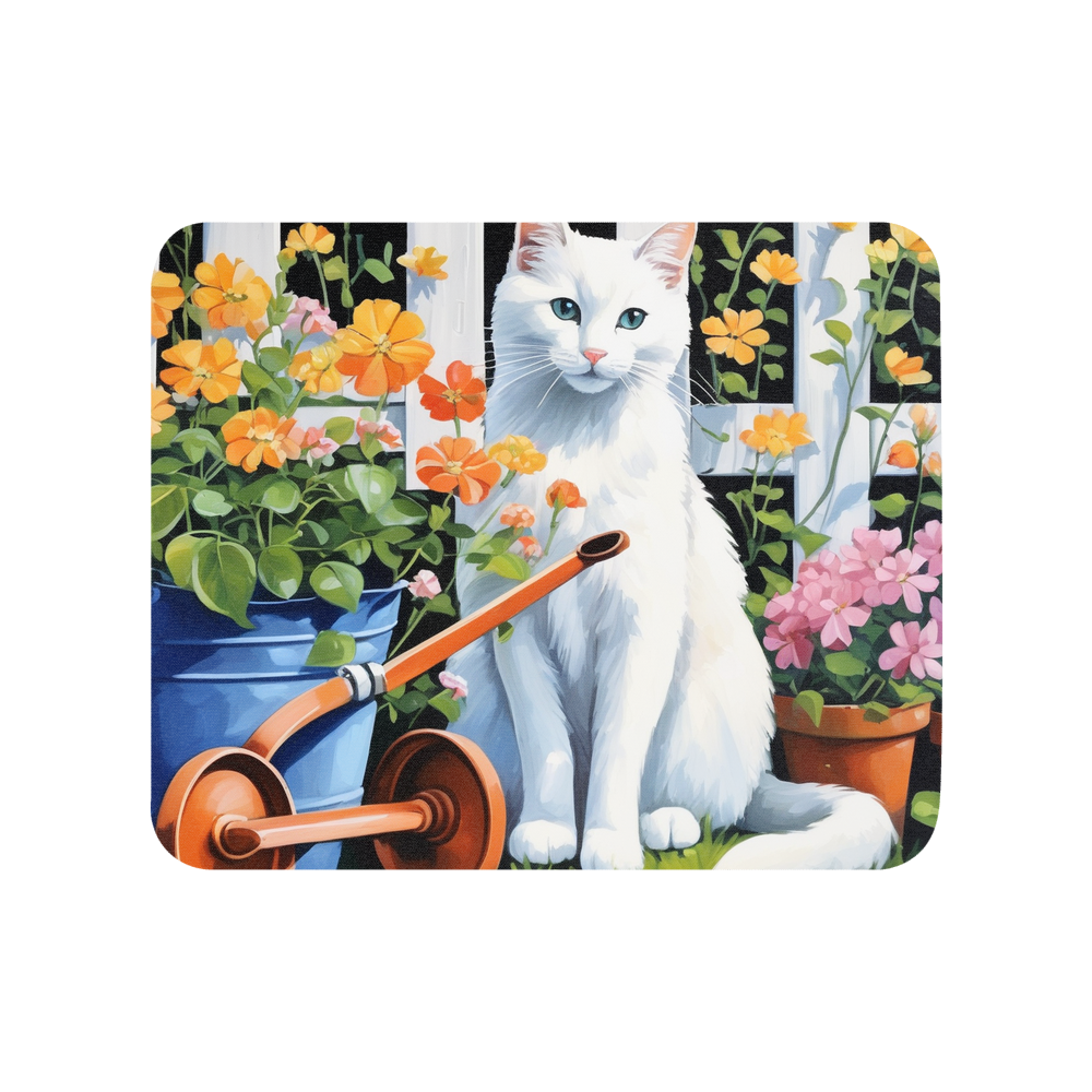 PugMug Custom White Companion Cat Mouse Pad