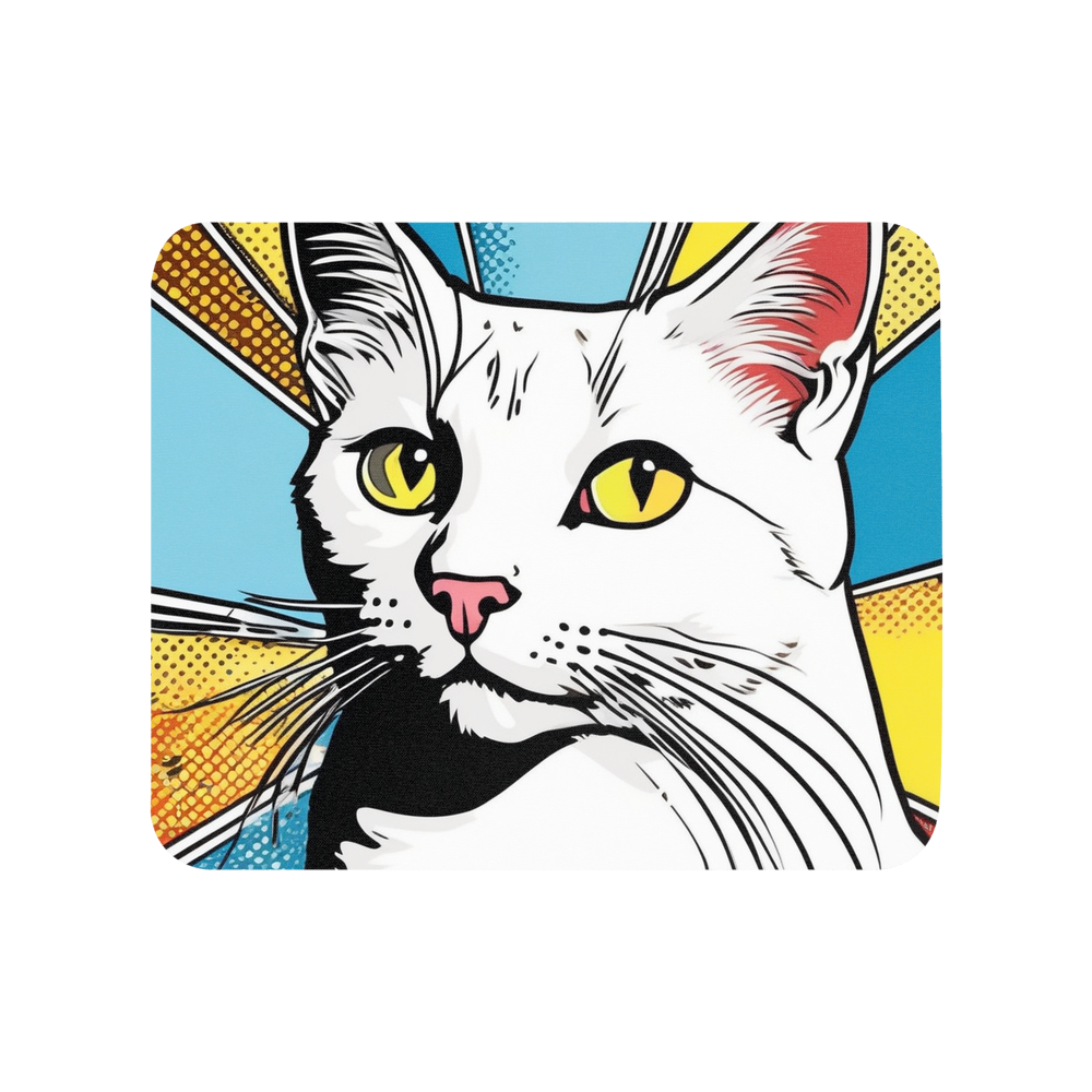 PugMug Custom White Companion Cat Mouse Pad