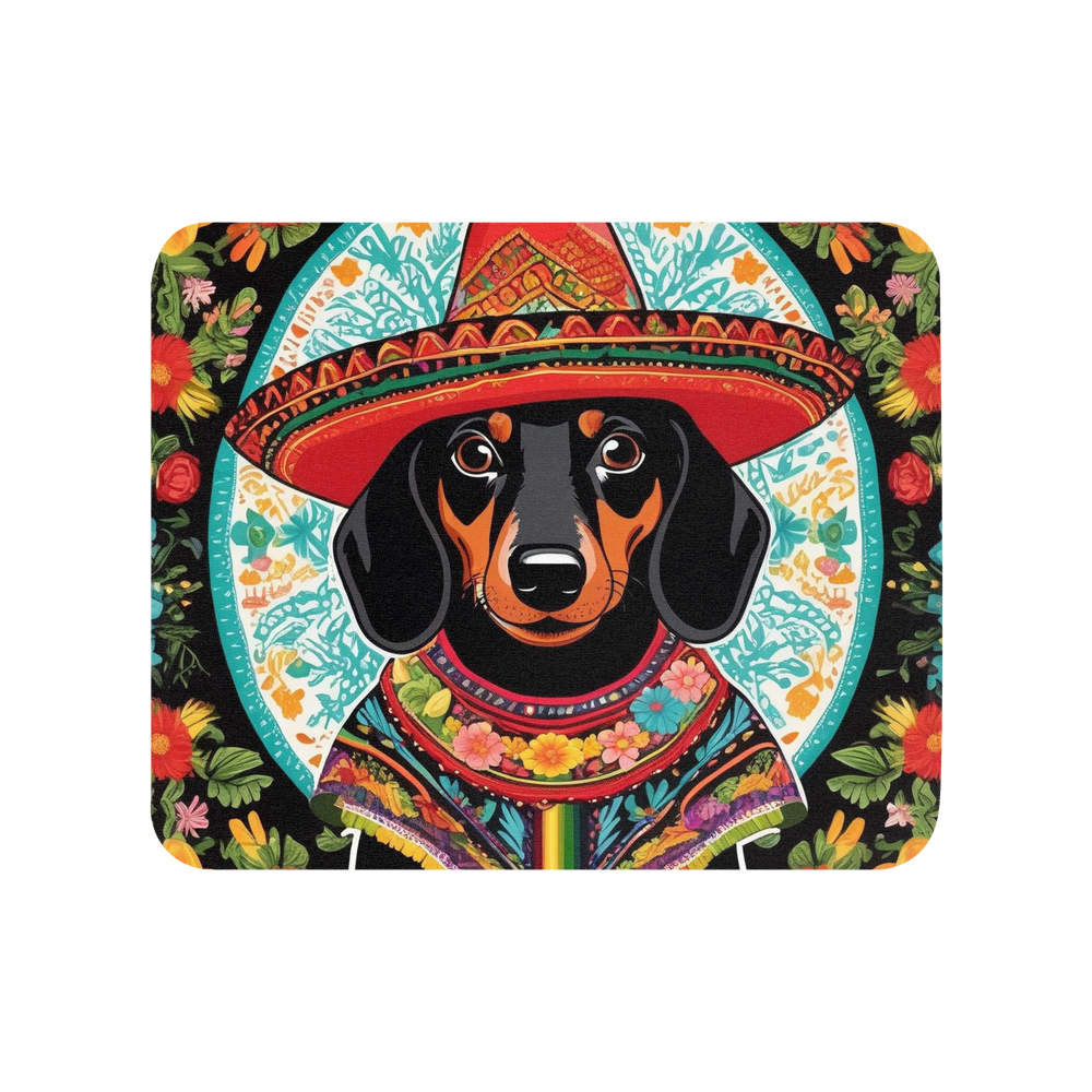 PugMug Custom Black Dachshund Mouse Pad