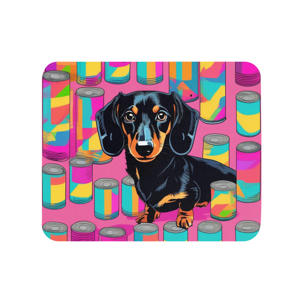 PugMug Custom Black Dachshund Mouse Pad