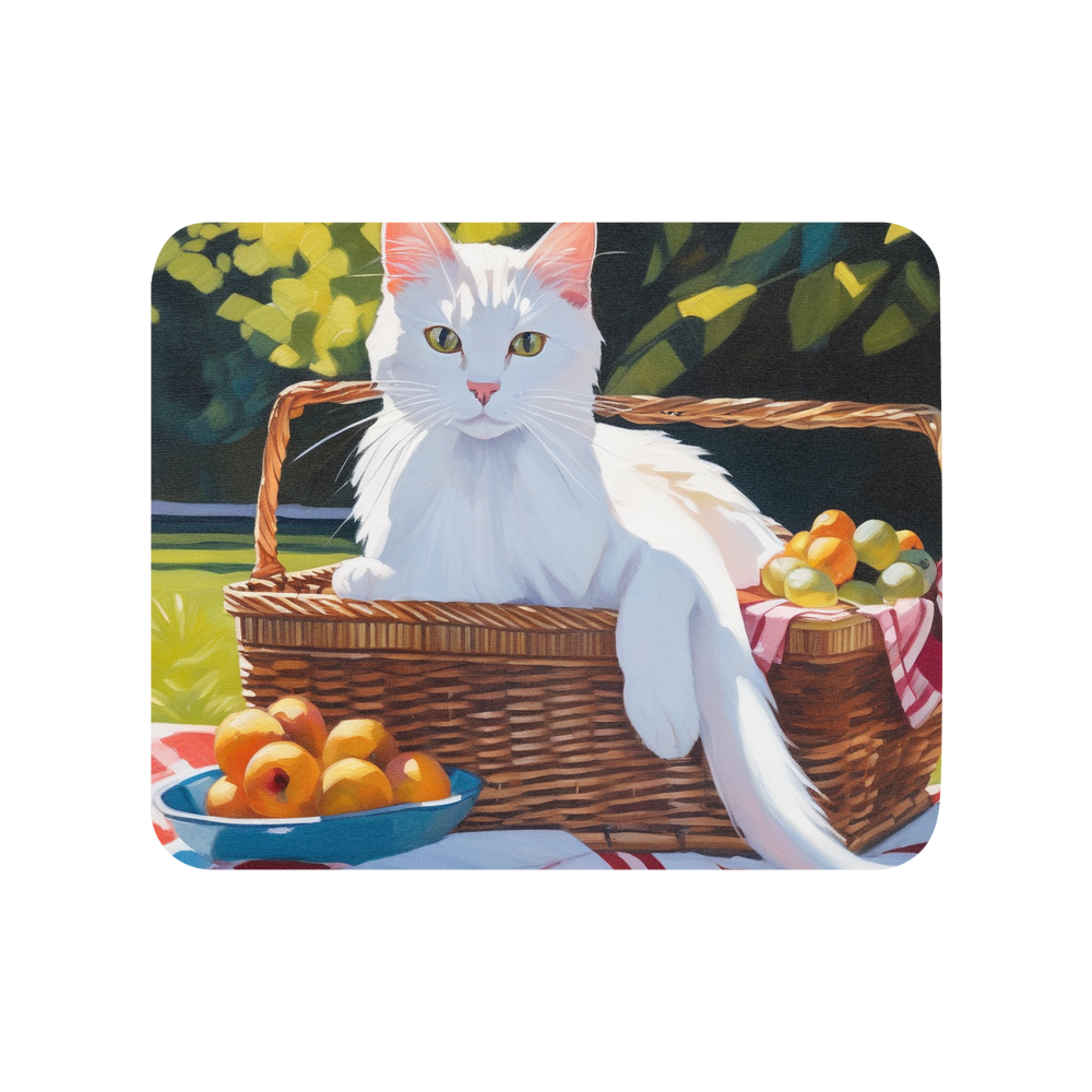 PugMug Custom White Companion Cat Mouse Pad