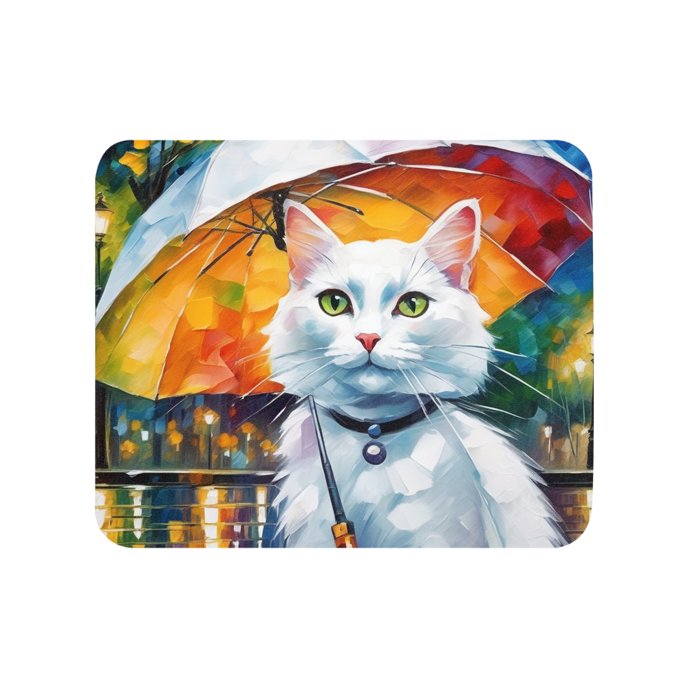 PugMug Custom White Companion Cat Mouse Pad